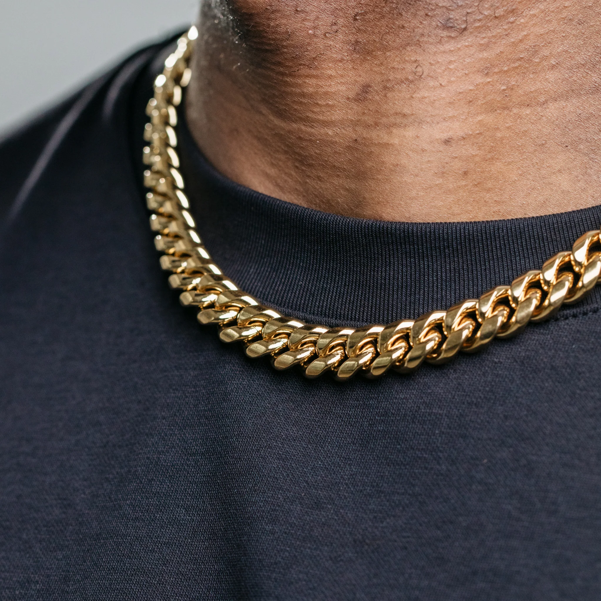 12mm Miami Cuban Chain - Gold - Image 7