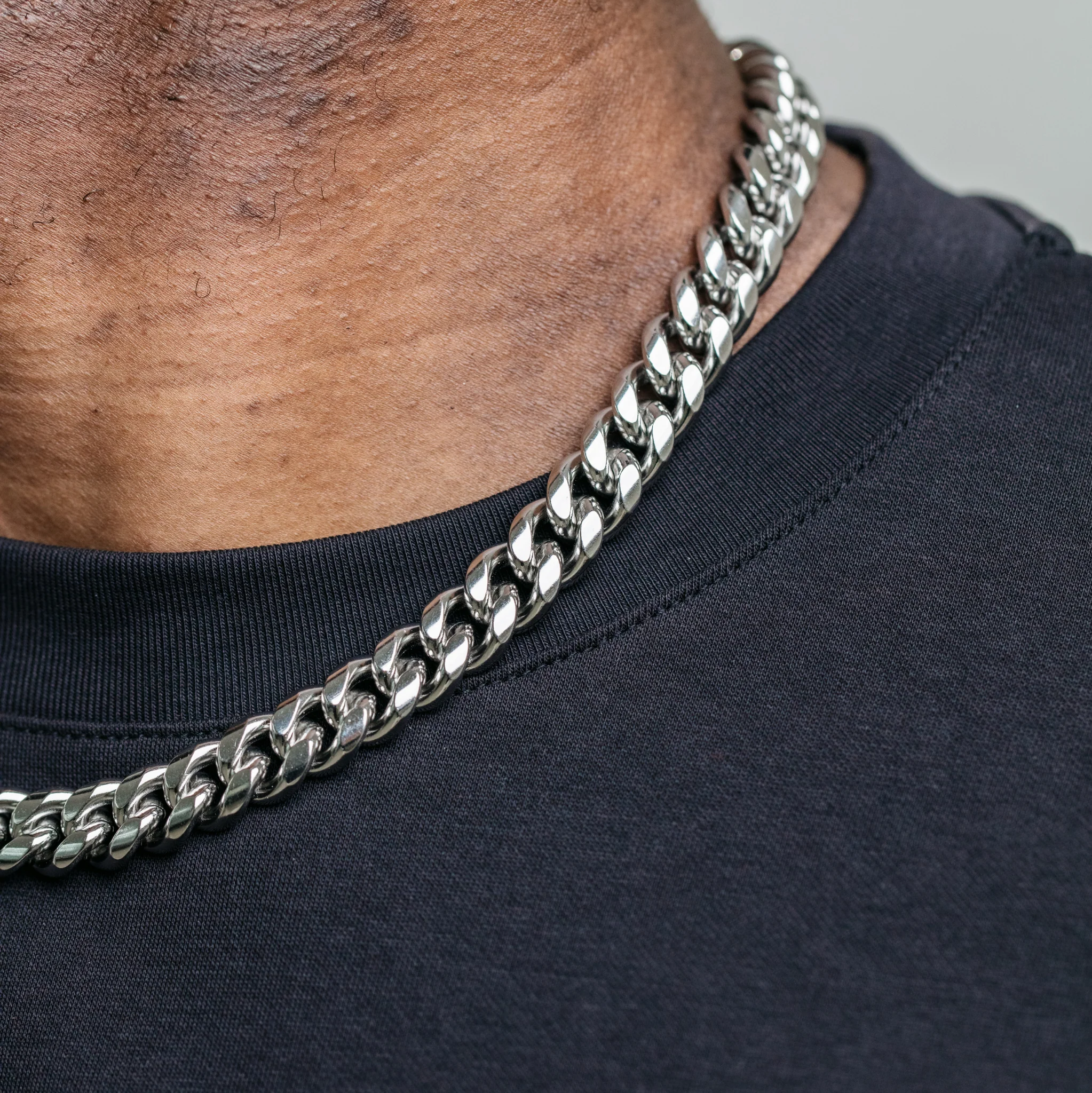 12mm Miami Cuban Chain- Silver (S) - Image 8