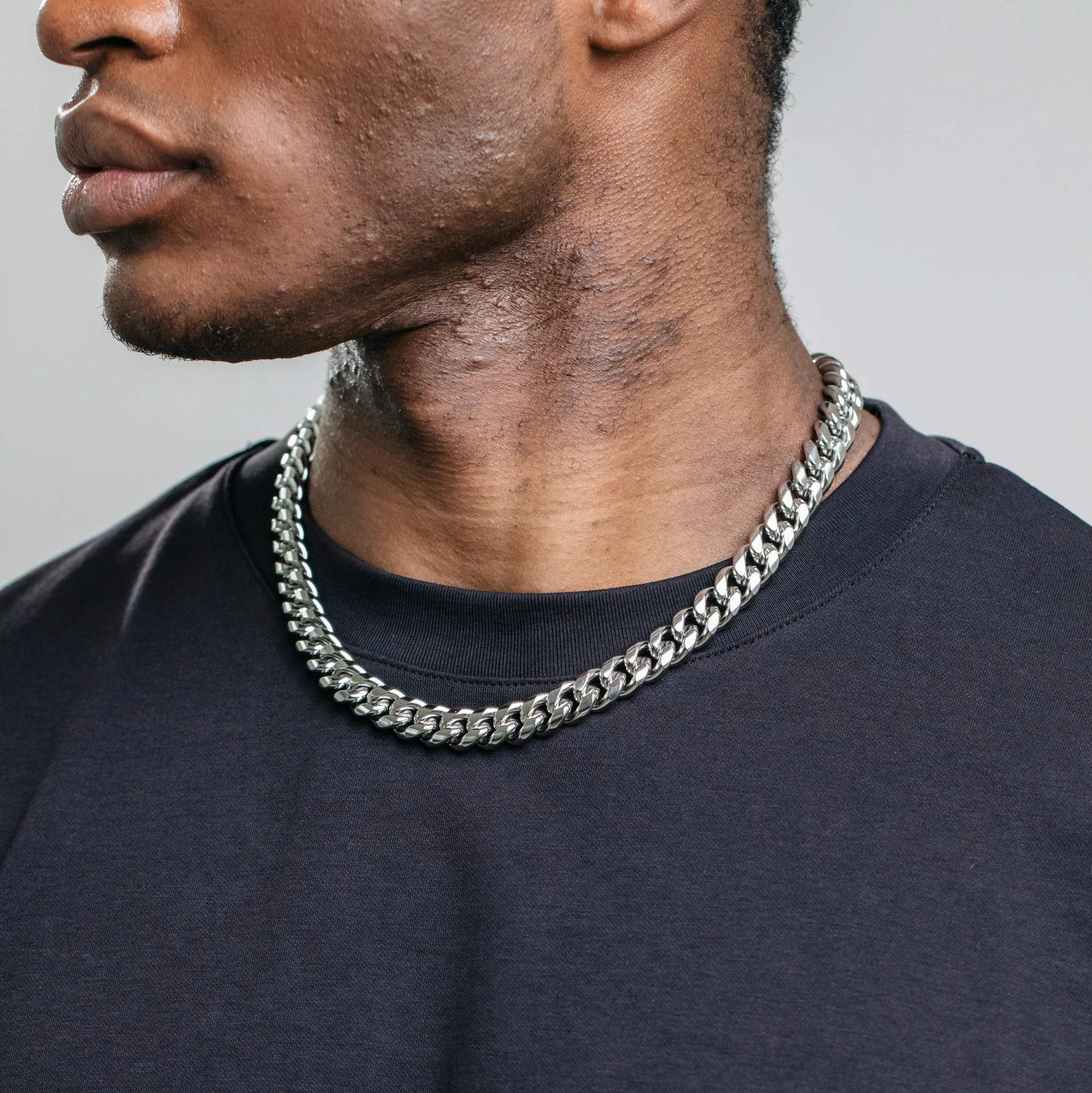 12mm Miami Cuban Chain- Silver (S) - Image 9