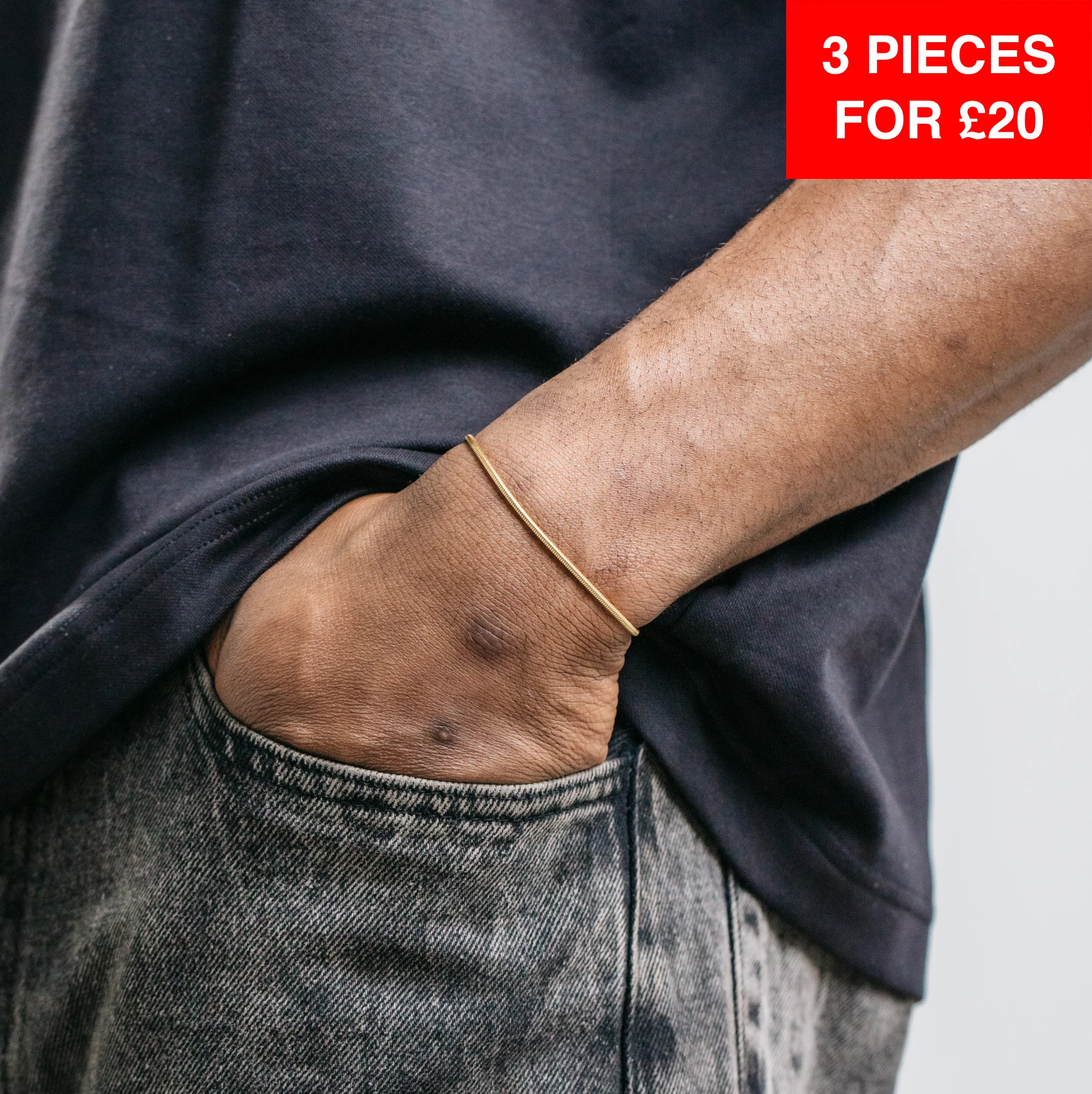 2mm Snake Bracelet - Gold