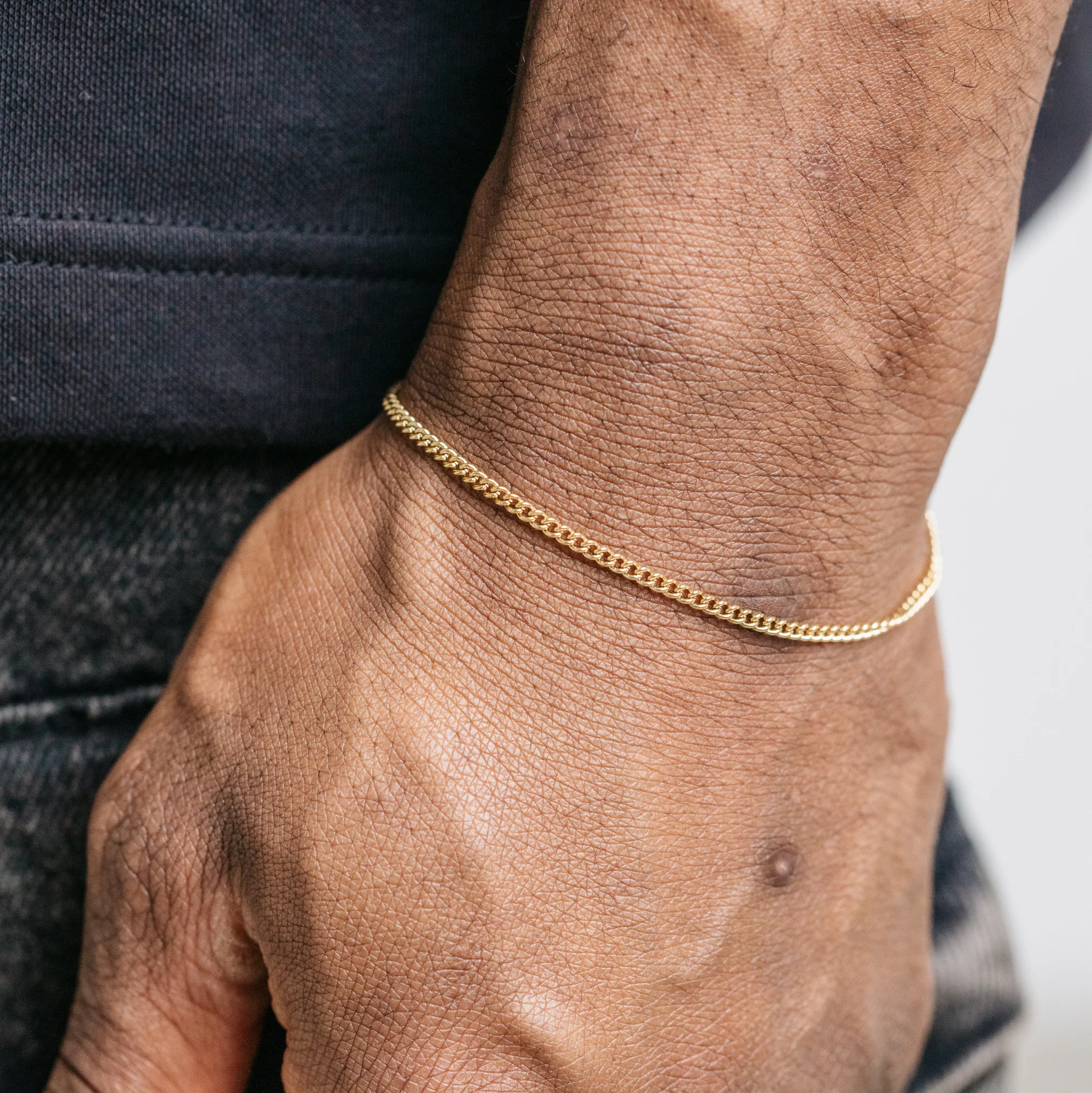 3mm Miami Cuban Bracelet - Gold - Image 5