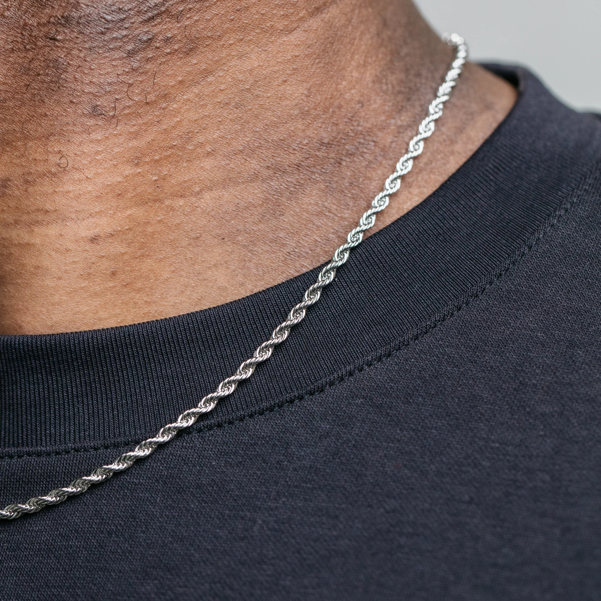 3mm Rope Chain- Silver - Image 6