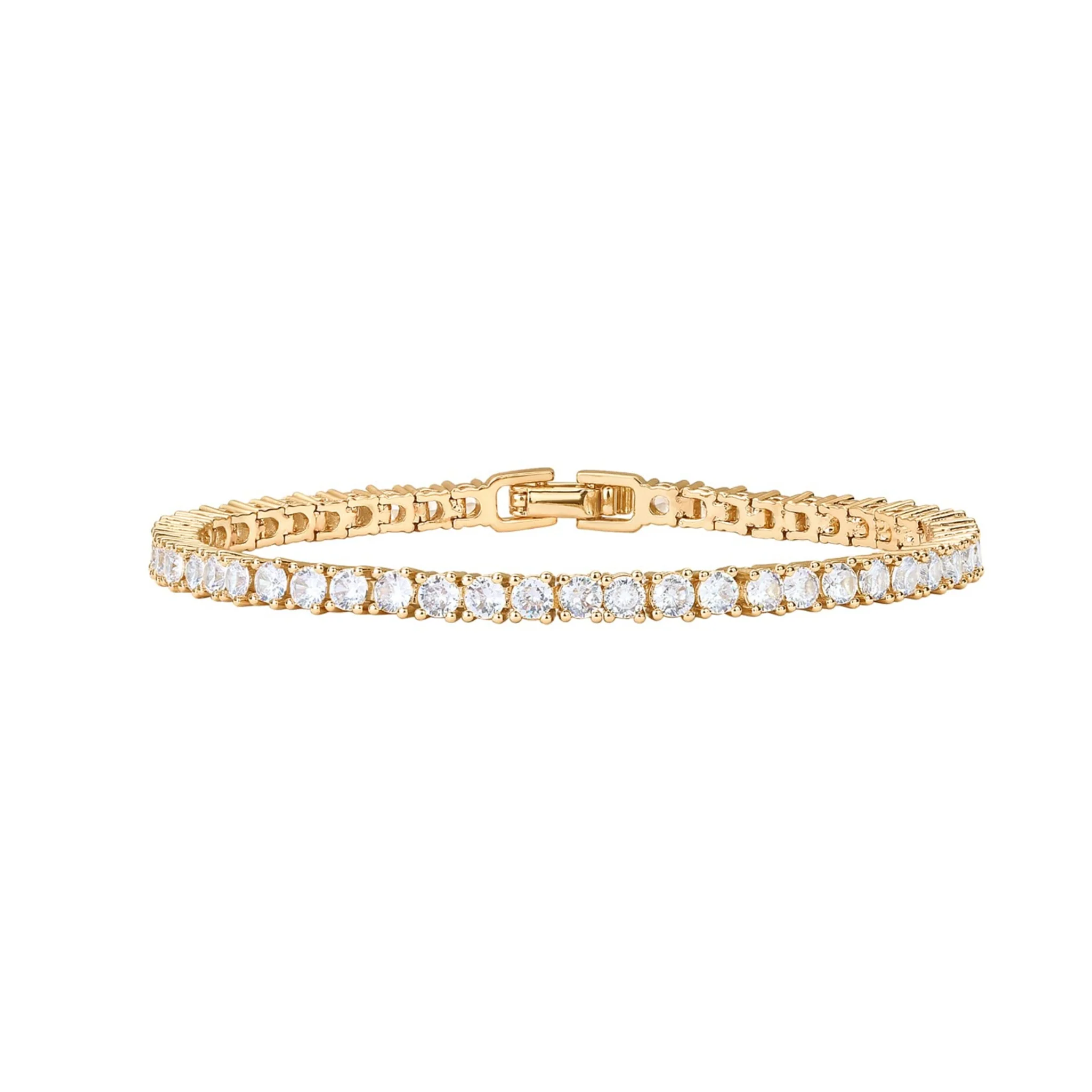 3MM TENNIS BRACELET - GOLD - Image 2