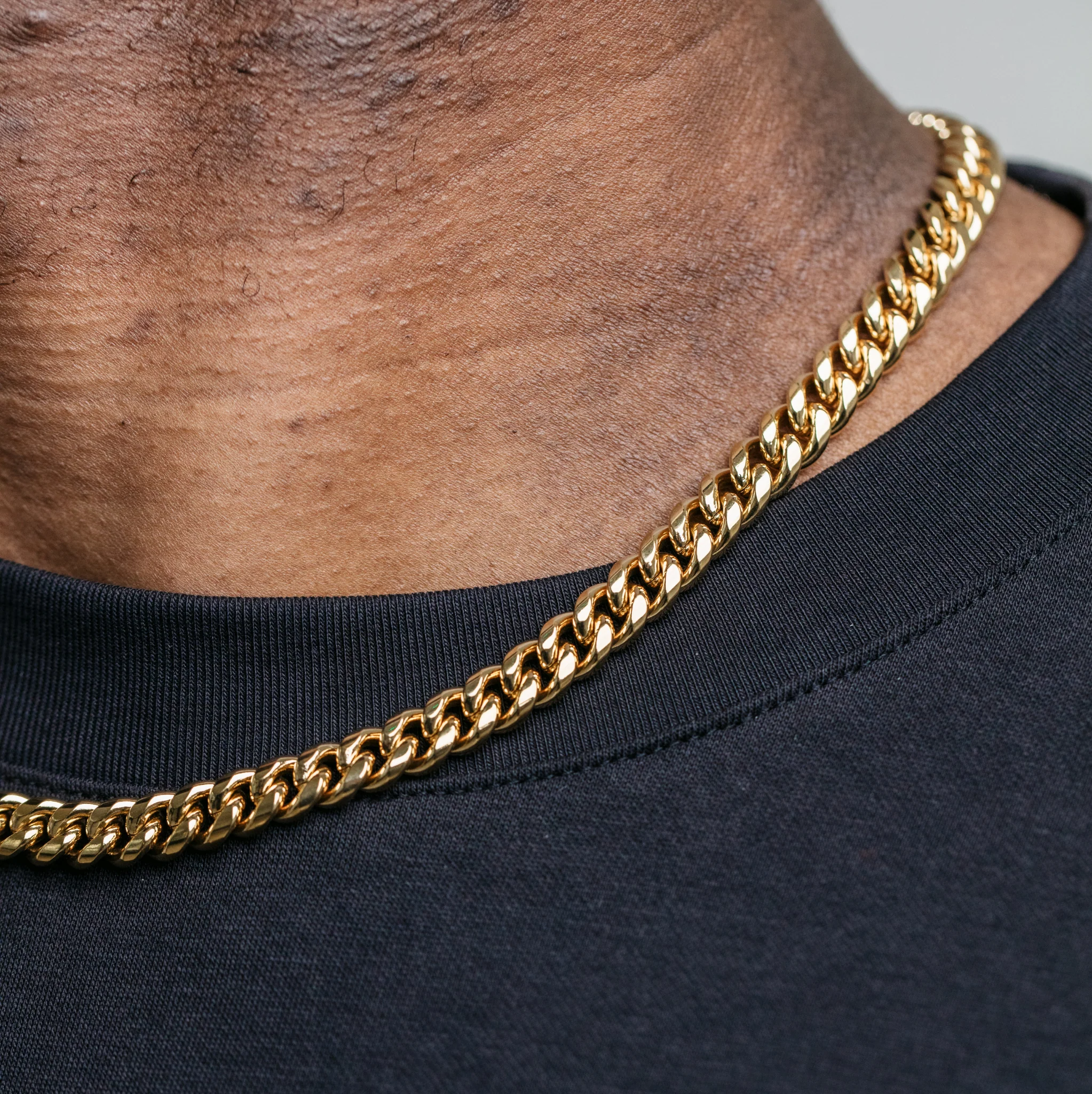 8mm Miami Cuban Chain - Gold - Image 5