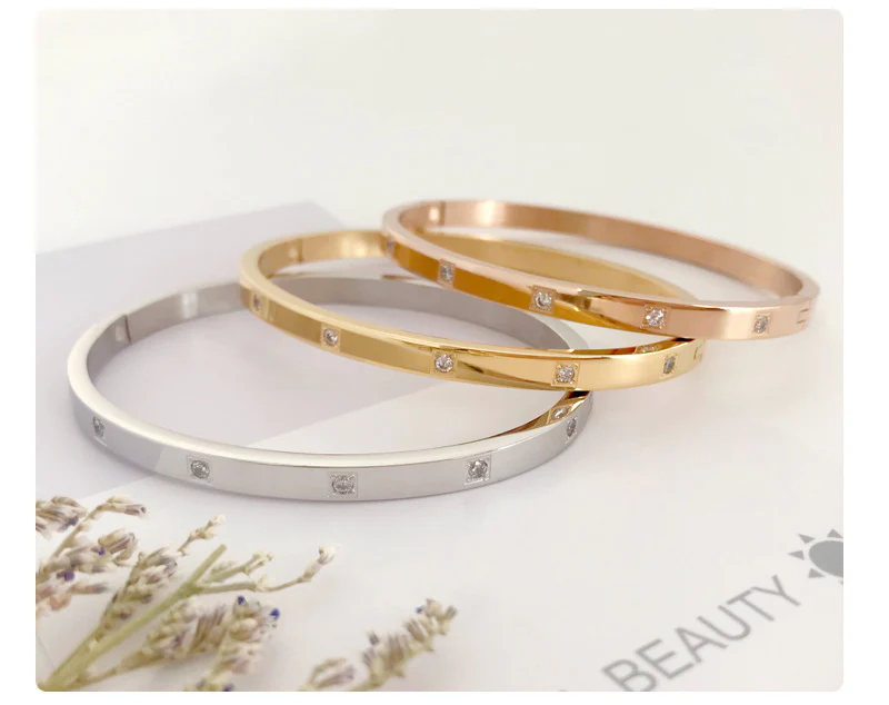BOX STONE BRACELET - GOLD - Image 3
