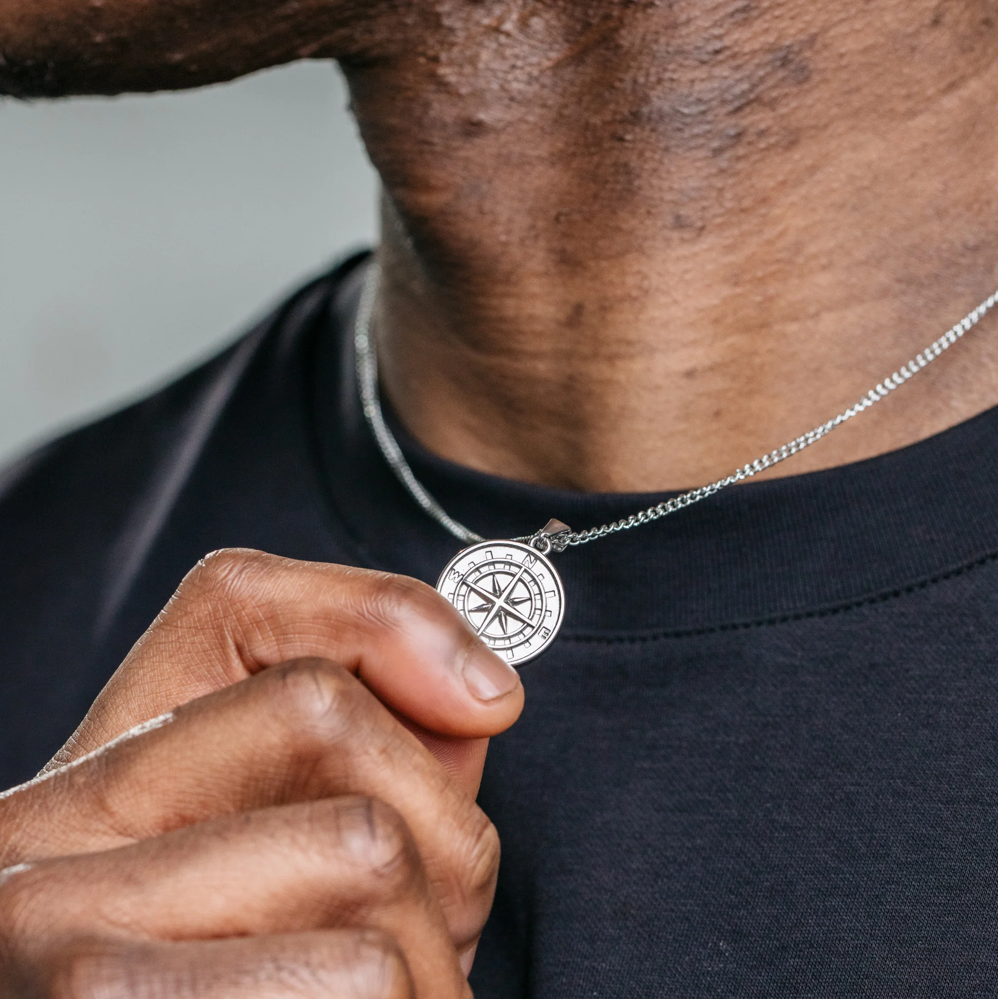 Compass Pendant - Silver (S) - Image 6