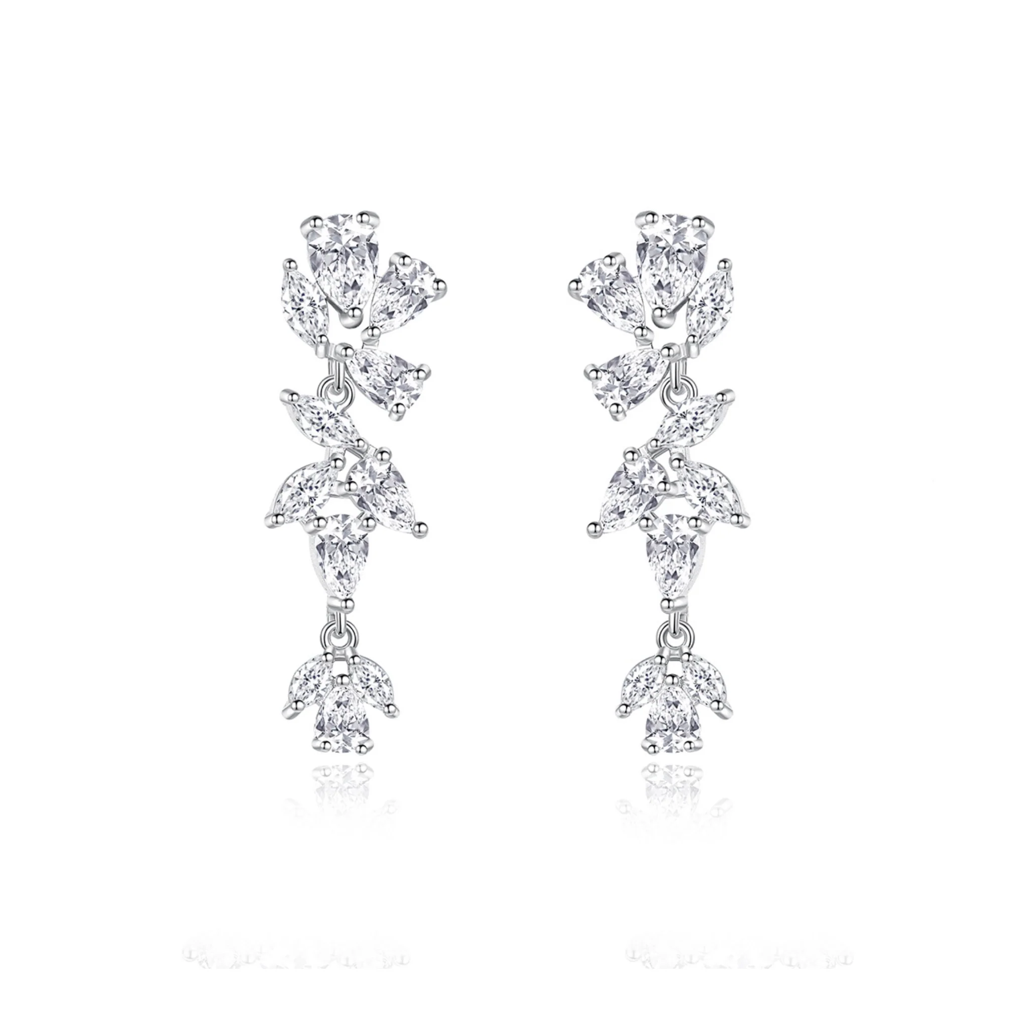 Luxury cut marquisTe earring - SILVER - Image 2